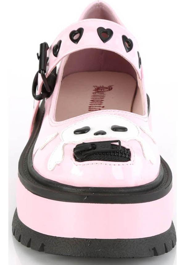 DEMONIA SLACKER-27 [Baby Pink] | FLATS [PREORDER] - FLATS - Back View