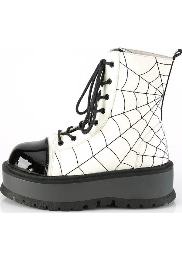 DEMONIA SLACKER-88 [White Glow] | BOOTS [PREORDER] - BOOTS - Detail 2