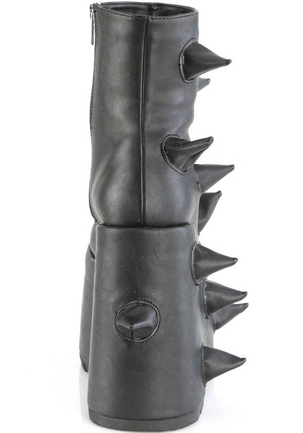 DEMONIA SLAY-77 [Black] | PLATFORM BOOTS [PREORDER] - BOOTS - Detail 3