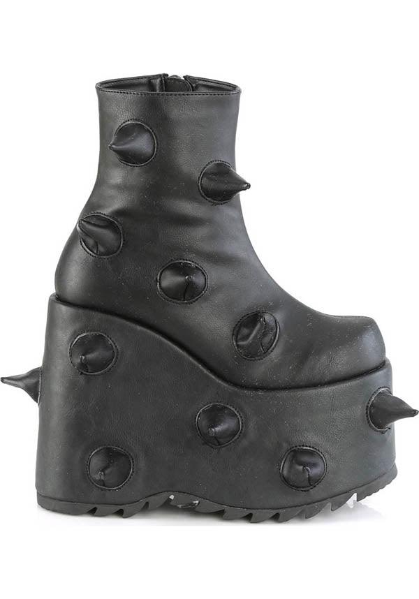 DEMONIA SLAY-77 [Black] | PLATFORM BOOTS [PREORDER] - BOOTS - Detail 4