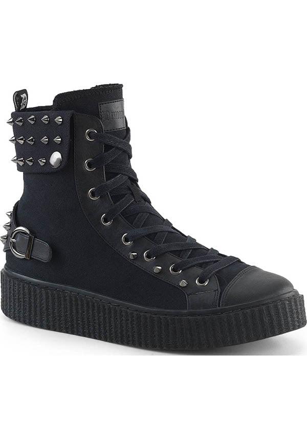 DEMONIA SNEEKER-266 [Black] | SNEAKERS [PREORDER] - SNEAKERS - Front View