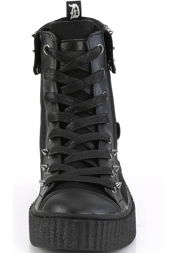 DEMONIA SNEEKER-266 [Black] | SNEAKERS [PREORDER] - SNEAKERS - Back View
