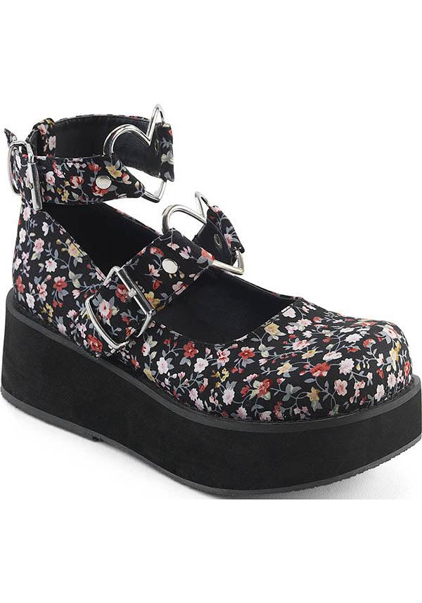 DEMONIA SPRITE-02 [Floral] | PLATFORMS [PREORDER] - FLATS - Front View