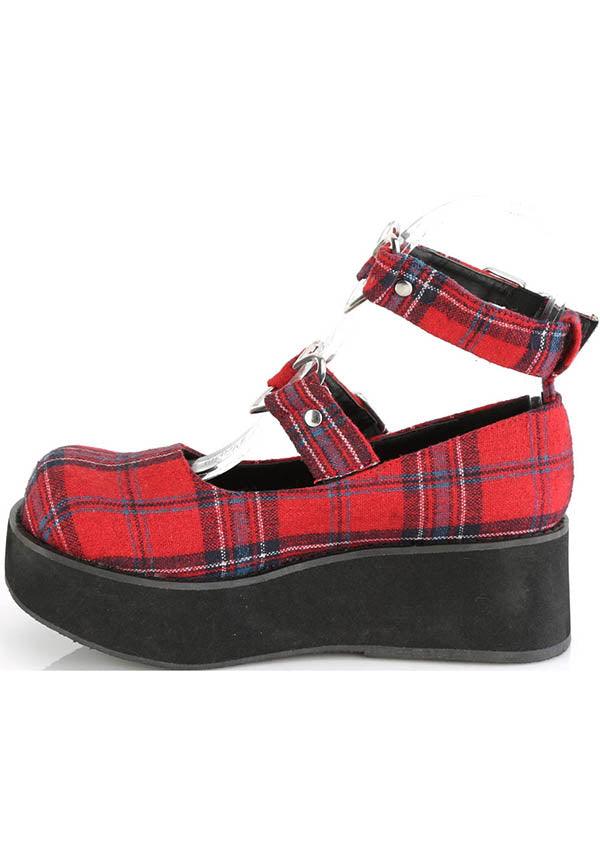 DEMONIA SPRITE-02 [Red Plaid] FLATS [PREORDER] - FLATS - Detail 2