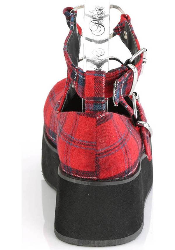 DEMONIA SPRITE-02 [Red Plaid] FLATS [PREORDER] - FLATS - Detail 3