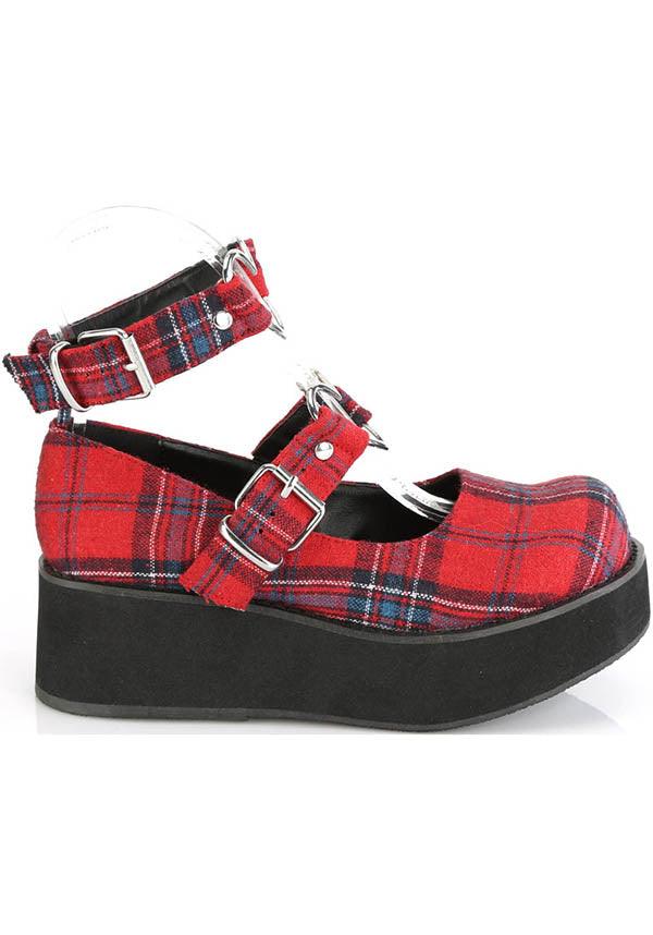DEMONIA SPRITE-02 [Red Plaid] FLATS [PREORDER] - FLATS - Detail 4