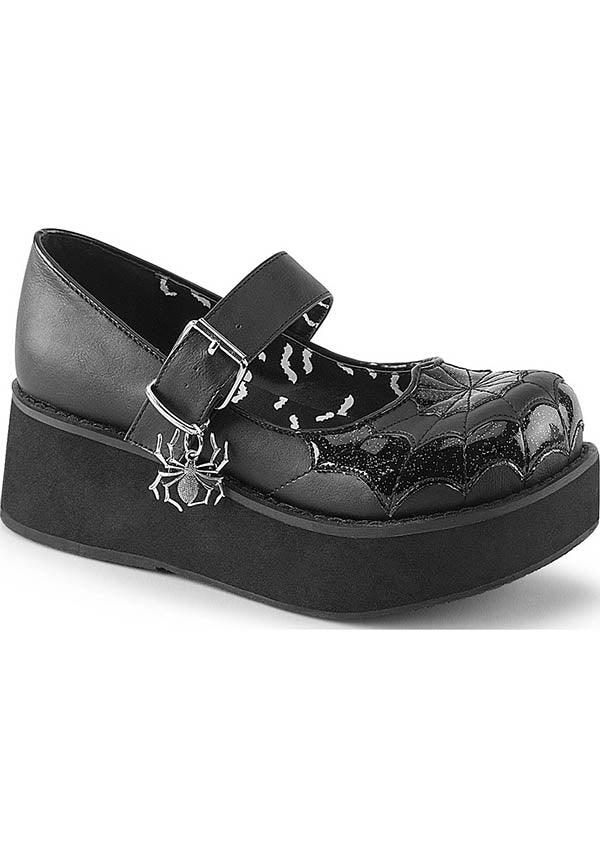 DEMONIA SPRITE-05 [Black] | PLATFORMS [PREORDER] - FLATS - Front View