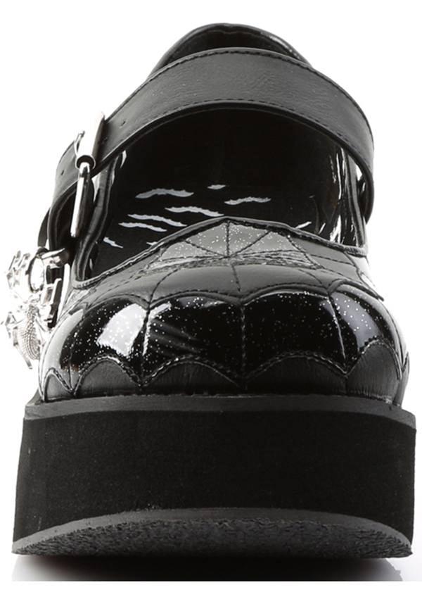DEMONIA SPRITE-05 [Black] | PLATFORMS [PREORDER] - FLATS - Back View