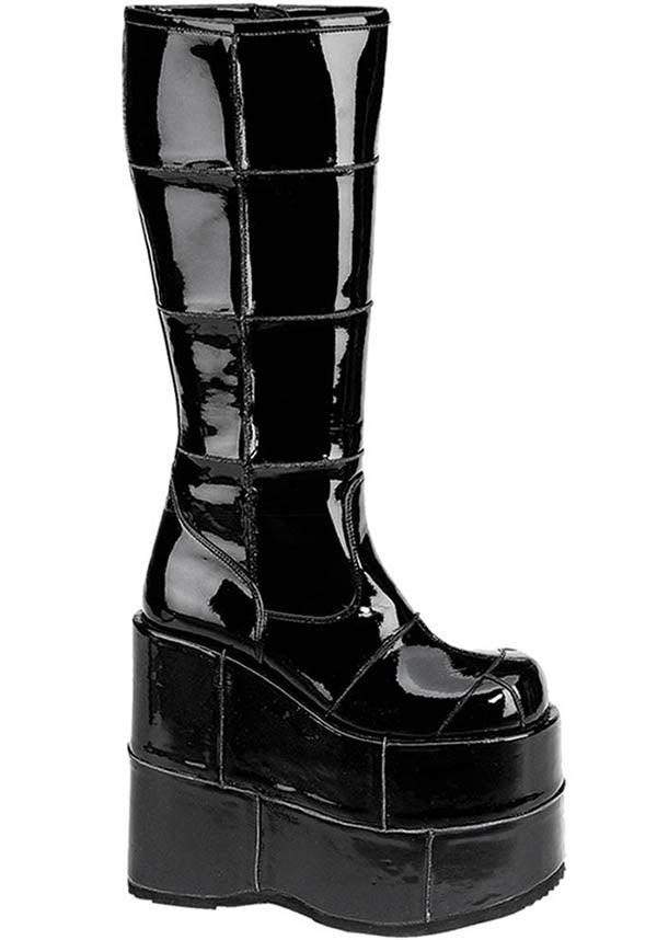 Demonia STACK-301 [Black Patent] - Front View