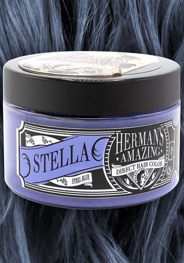 Hermans Hair Stella Steel Blue - Back View