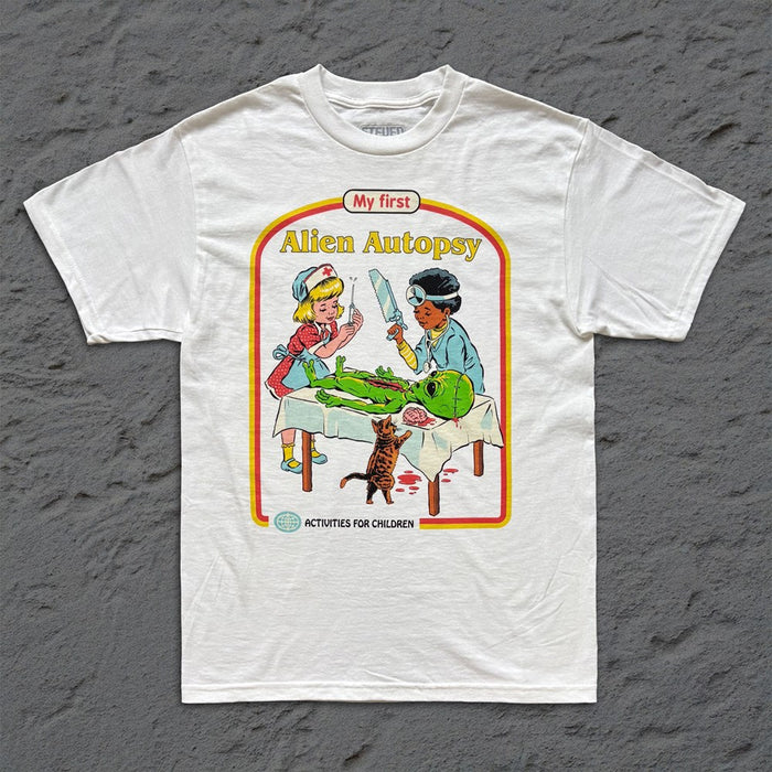 Steven Rhodes | My First Alien Autopsy [White] T-SHIRT [PREORDER]