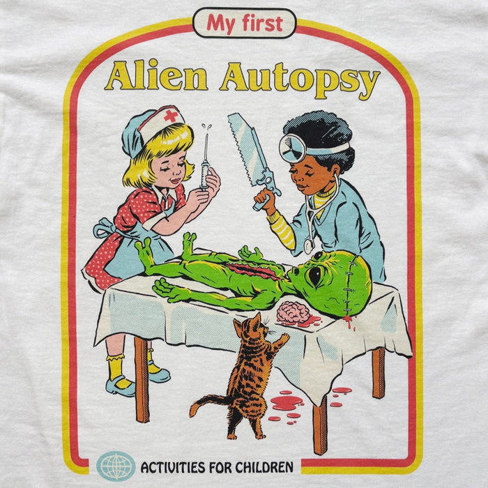 Steven Rhodes | My First Alien Autopsy [White] T-SHIRT [PREORDER]
