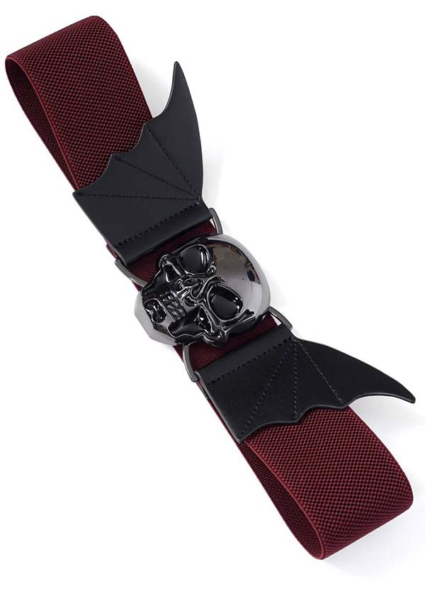 BANNED ALTERNATIVE Storm Skull [Burgundy] | BELT - Back