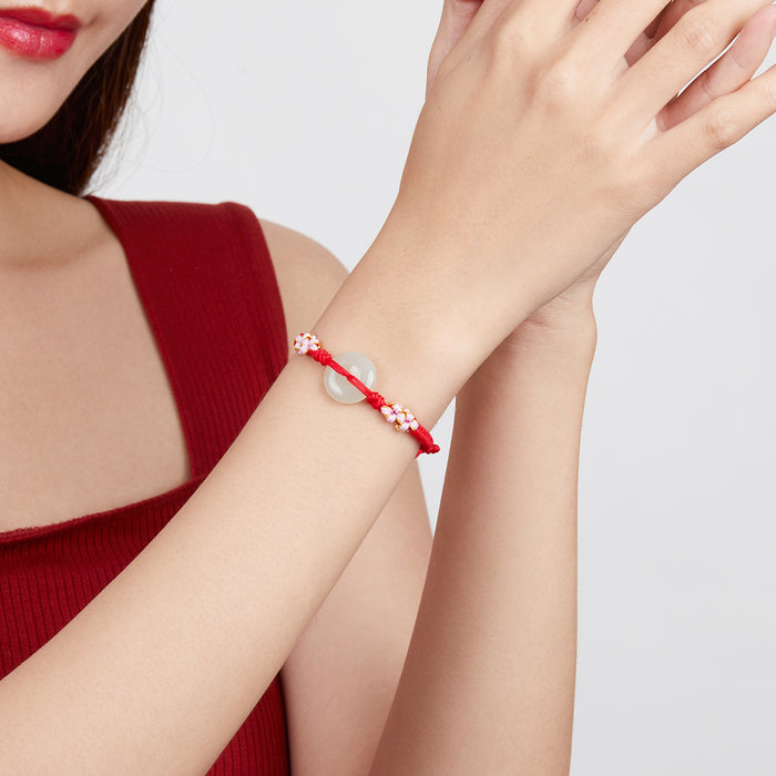 String Bracelet 16*16mm Peace Buckle Y178926