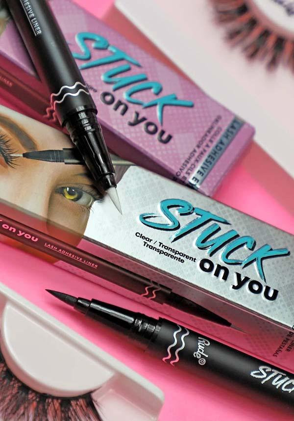 RUDE COSMETICS Stuck On You [Clear] | LASH ADHESIVE EYELINER - Back