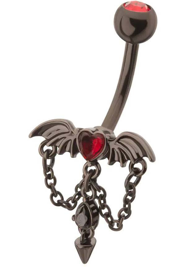 Bodyvibe Succubus Heart [Black] Spiked - Back View