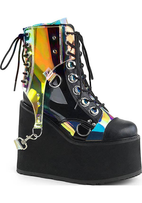 Demonia SWING-115 [Black/ Clear Hologram] - Front View