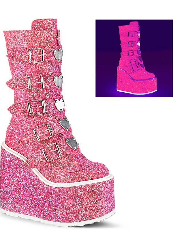 Demonia SWING-230G [Pink Glitter] - Front View
