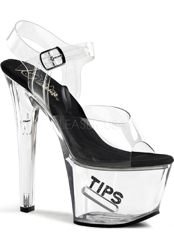 Pleaser TIPJAR-708-5 [Black/Clear] - Product Image