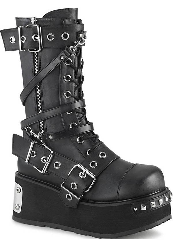 Demonia TRASHVILLE-250 [Black] - Front View