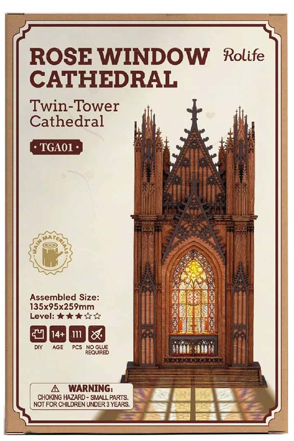 Twin-Tower Cathedral | 3D WOODEN PUZZLE