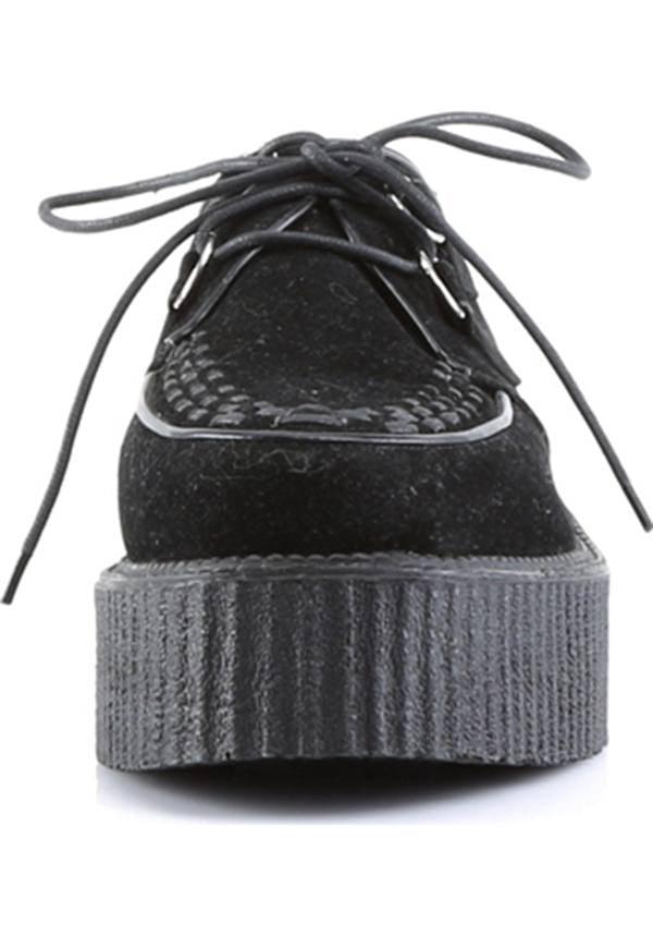 Demonia V-CREEPER-502S [Black Suede] - Back View