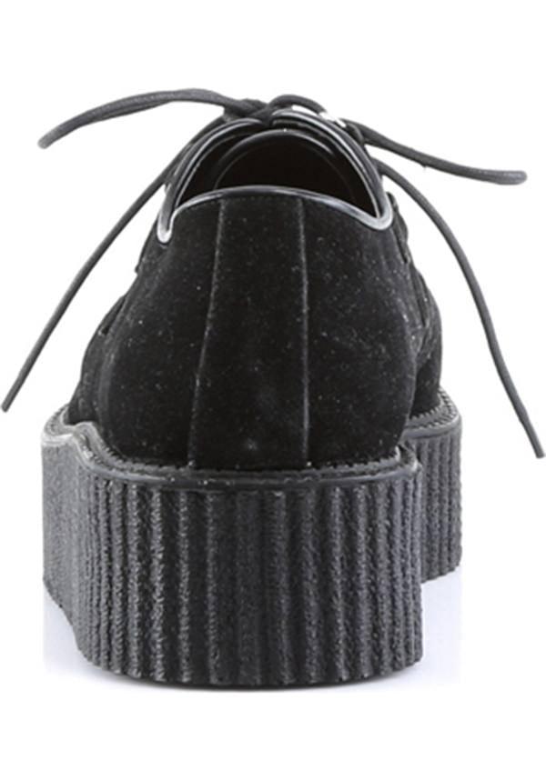 Demonia V-CREEPER-502S [Black Suede] - Close Up