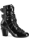 Demonia VIVIKA-128 [Black Patent] - Front View