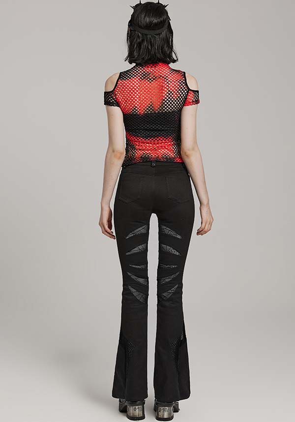 Punk Rave Webbed Angel [Black] - Detail View