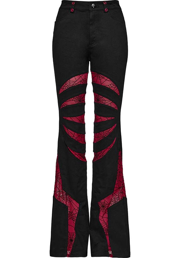 Punk Rave Webbed Angel [Black/Red] - Back View