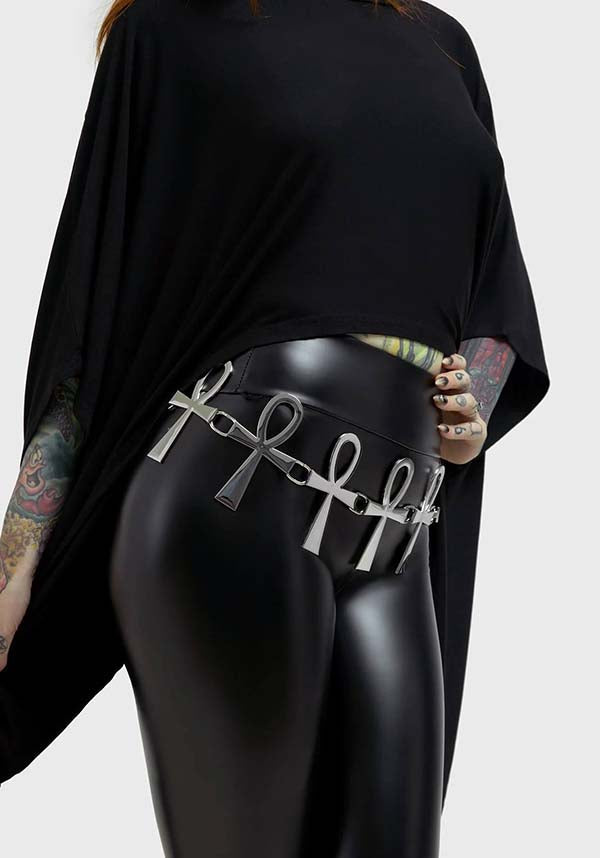 KILLSTAR Xena Ankh [Silver] | BELT - BODY ACCESSORIES - Back View